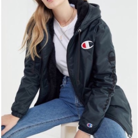 champion sherpa lined hooded jacket